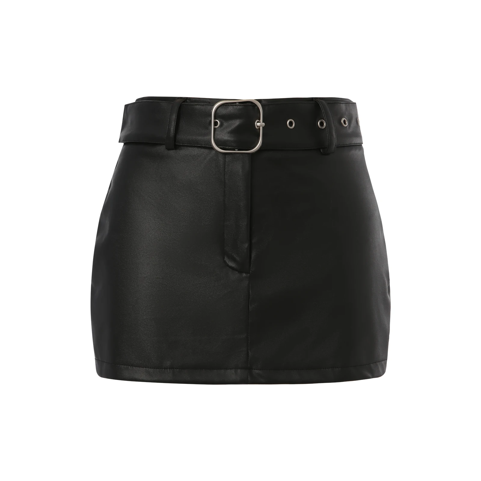Women Leather Half Dress, Mini Skirts Belt Buckle Streetwear Vintage Punk Pencil Skirt
Women Leather Half Dress, Mini Skirts Belt Buckle Streetwear Vintage Punk Pencil Skirt