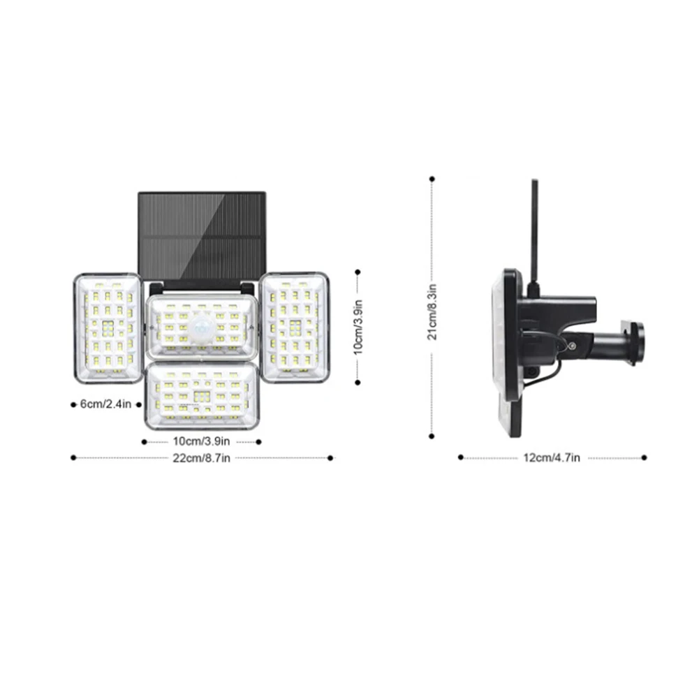 Outdoor Solar LED Luminaire 242 LED Solar Power Wall Light Outdoor Waterproof 4-Sides Motion Sensor Lights for Garden Yard Patio
Outdoor Solar LED Luminaire 242 LED Solar Power Wall Light Outdoor Waterproof 4-Sides Motion Sensor Lights for Garden Yard Patio