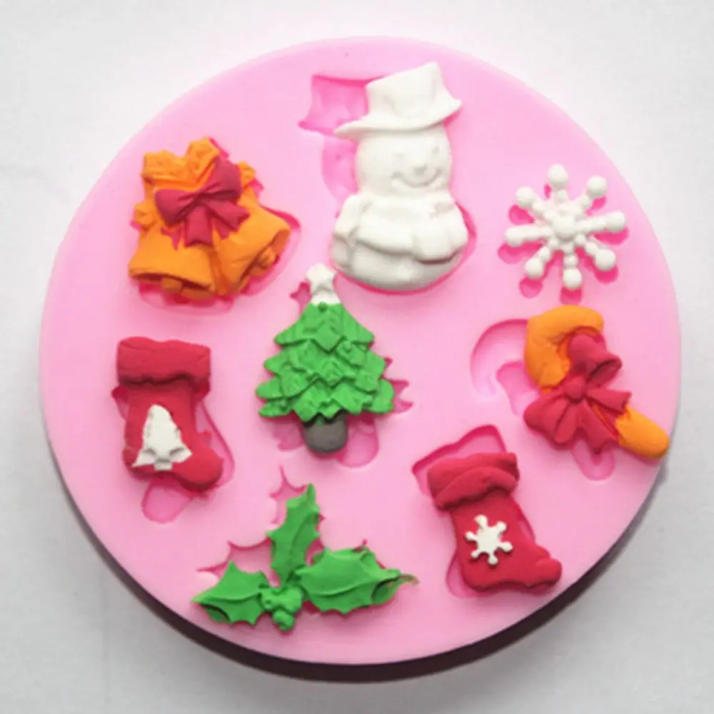 3D DIY Snowman Bell Tree Silicone Fondant Soap 3D Cake Mold Cupcake Jelly Candy Chocolate Decoration Baking Tool Moulds
3D DIY Snowman Bell Tree Silicone Fondant Soap 3D Cake Mold Cupcake Jelly Candy Chocolate Decoration Baking Tool Moulds