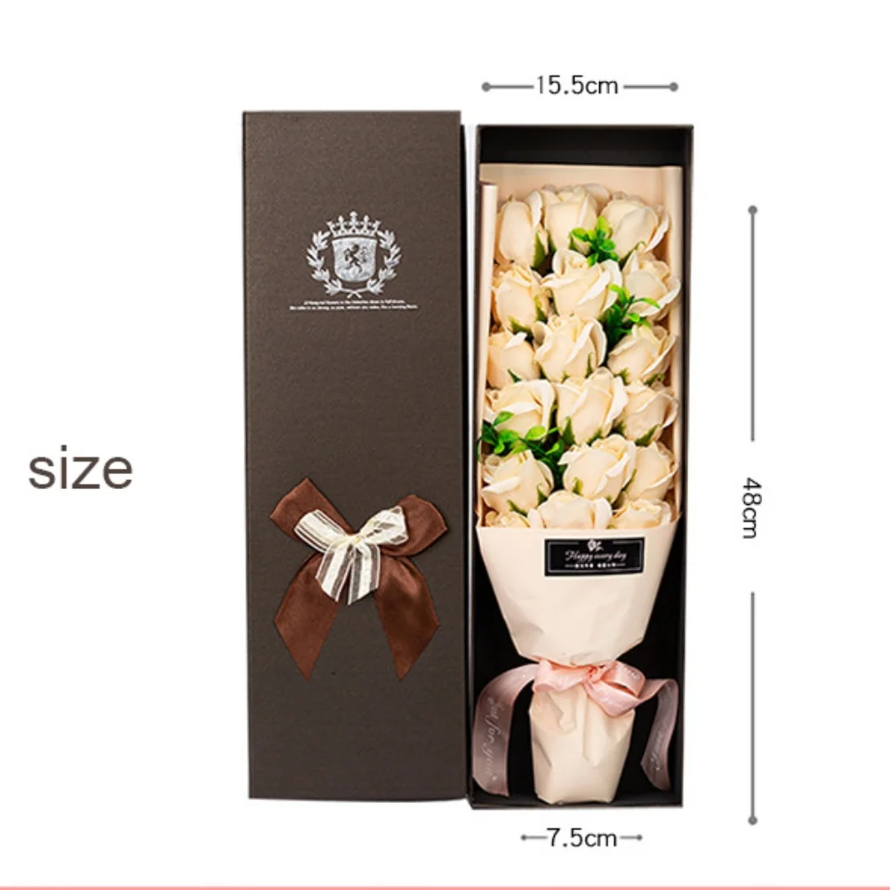 Rose Flowers Bouquet With Gift Box Birthday Wedding Valentine's Day Present Artificial Fake Floral Decor Valentine's Day Gifts
Rose Flowers Bouquet With Gift Box Birthday Wedding Valentine's Day Present Artificial Fake Floral Decor Valentine's Day Gifts