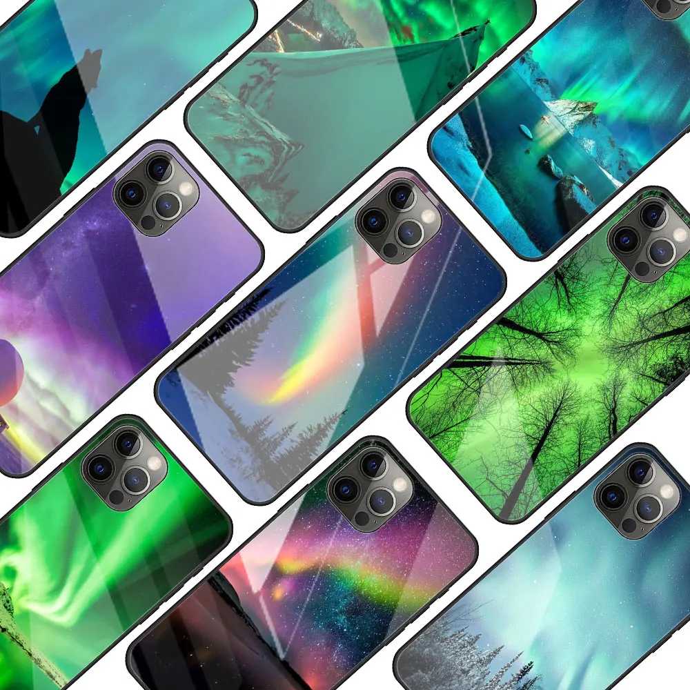 Northern Lights Sky Tempered Glass Phone Case For iPhone 11 13 Pro Max 7 12 Mini XR X 6 XS 8 SE 2020 Cover Shell Coque Capa
Northern Lights Sky Tempered Glass Phone Case For iPhone 11 13 Pro Max 7 12 Mini XR X 6 XS 8 SE 2020 Cover Shell Coque Capa