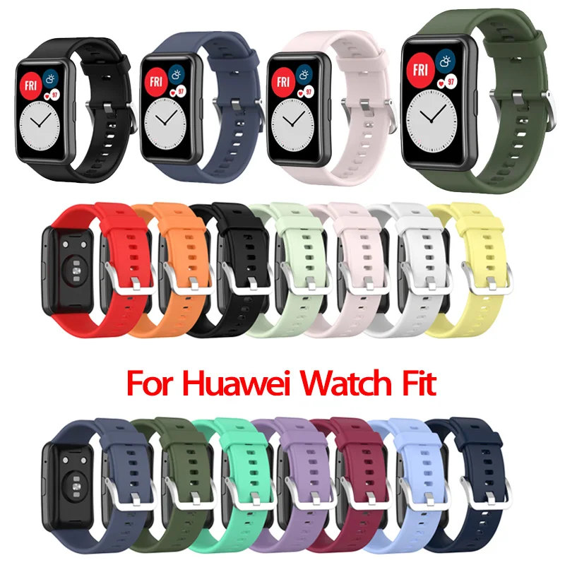 Silicone Band For Huawei Watch Fit Strap Fashion Bracelet Correa For Huawei Fit Smart Watch Strap With Stainless Steel Buckle 
Silicone Band For Huawei Watch Fit Strap Fashion Bracelet Correa For Huawei Fit Smart Watch Strap With Stainless Steel Buckle