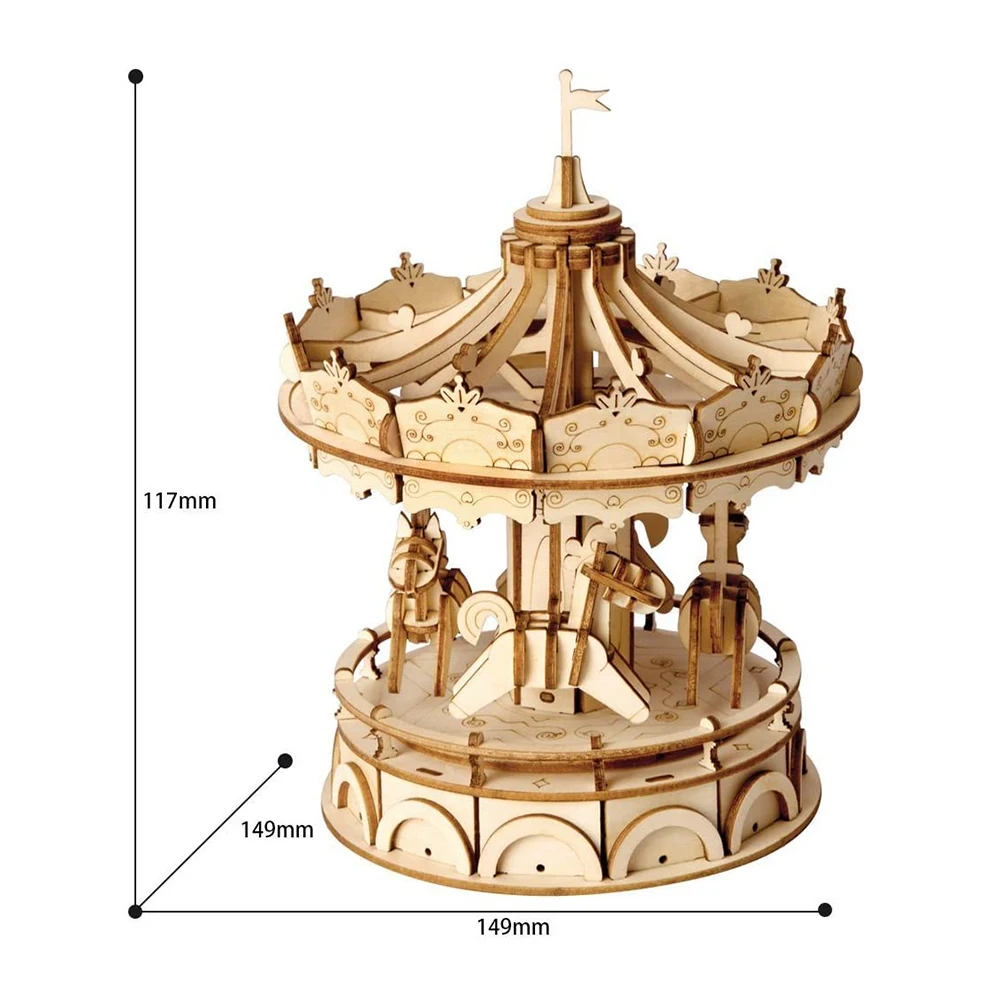 140pcs Wooden 3D Pumpkin Cart Airplane Carousel Jigsaw Mechanical Model Puzzle Toys for Kids DIY Assembly Kids Educational Toys
140pcs Wooden 3D Pumpkin Cart Airplane Carousel Jigsaw Mechanical Model Puzzle Toys for Kids DIY Assembly Kids Educational Toys
