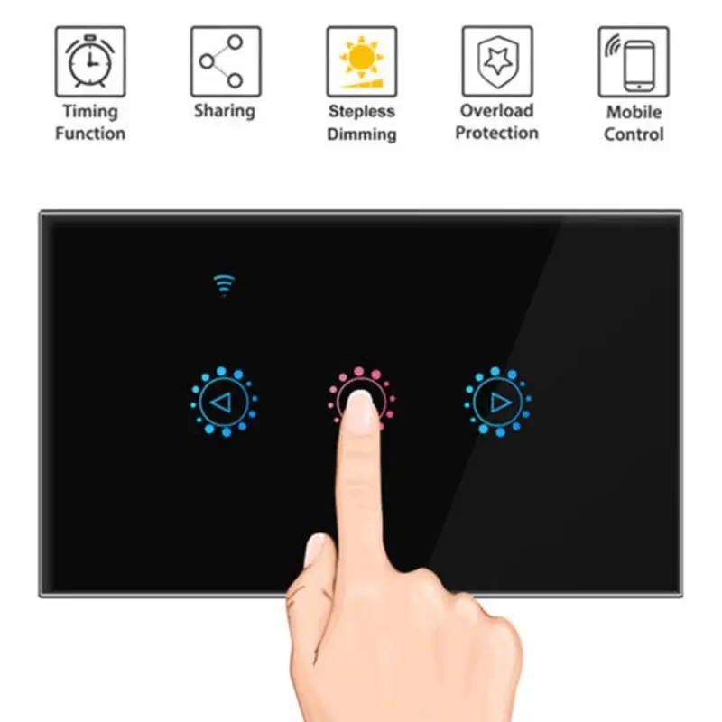 Smart Switch Touch Control Dimmer WiFi Light Switch W/Work Alexa Google UK 220v Smart Wifi Touch Control Switch Stepless
Smart Switch Touch Control Dimmer WiFi Light Switch W/Work Alexa Google UK 220v Smart Wifi Touch Control Switch Stepless