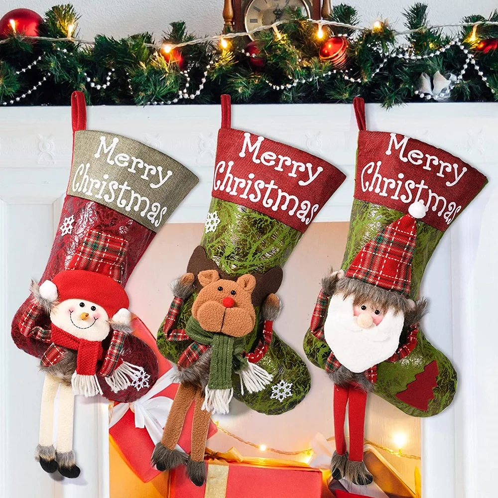 Biemlerfn Christmas Stockings 3 Pack Xmas Stockings with Cute 3D Xmas Character Christmas Decorations for Christmas Tree
Biemlerfn Christmas Stockings 3 Pack Xmas Stockings with Cute 3D Xmas Character Christmas Decorations for Christmas Tree