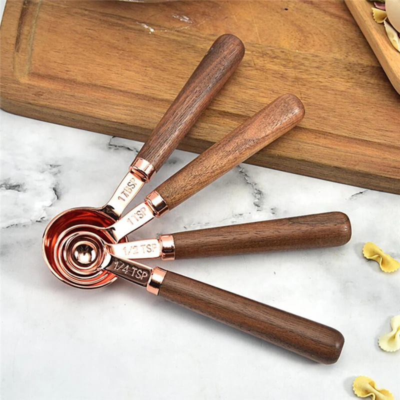 4Pcs Multi Purpose Spoons Cup Measuring Tools Baking Accessories Stainless Steel Wooden Handle Kitchen Gadgets 
4Pcs Multi Purpose Spoons Cup Measuring Tools Baking Accessories Stainless Steel Wooden Handle Kitchen Gadgets