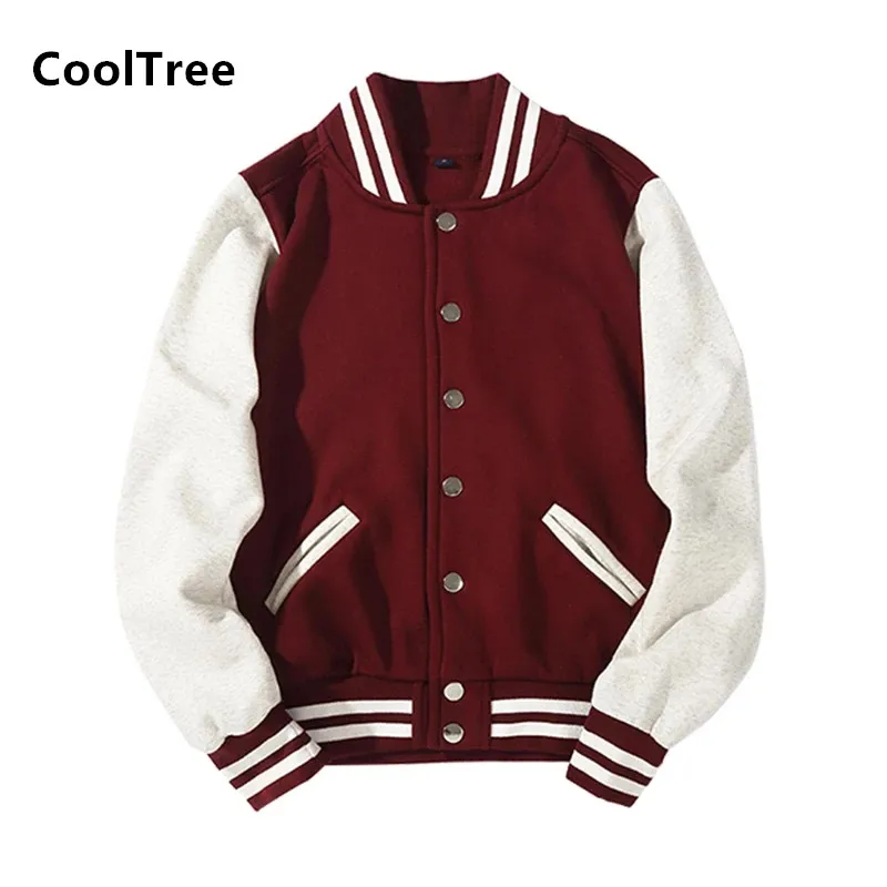 CoolTree Men Baseball Jacket Spring Autumn Patchwork Single-breasted Bomber Coats Male Slim Fit Long sleeve Outerwear Streetwear
CoolTree Men Baseball Jacket Spring Autumn Patchwork Single-breasted Bomber Coats Male Slim Fit Long sleeve Outerwear Streetwear