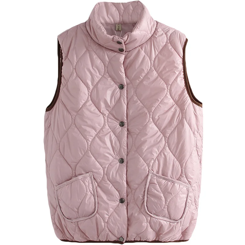 

Повседневные жилеты больших размеров, осенне-зимняя женская одежда, модные свободные толстые теплые стеганые пальто S52-8109