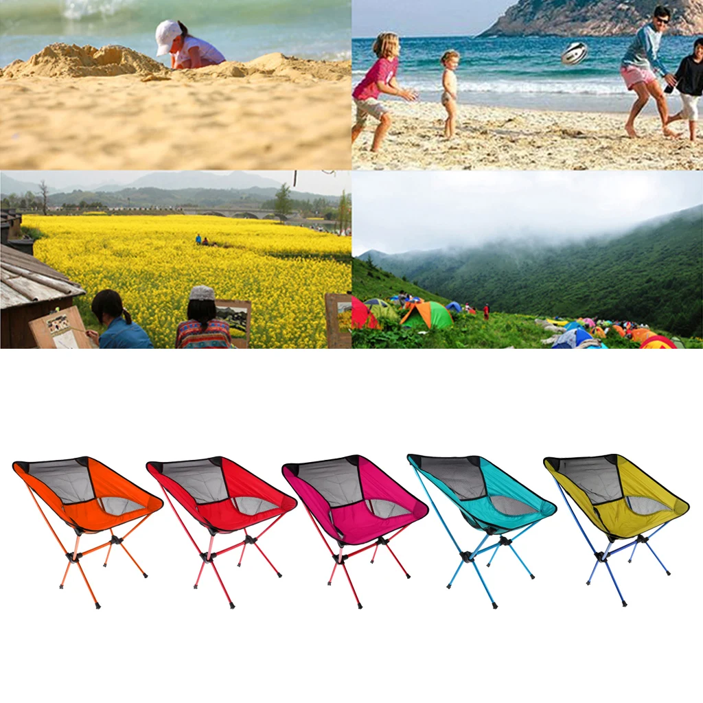 

Portable Foldable Camp Chair Outdoor BBQ Fishing Seat Lounger
