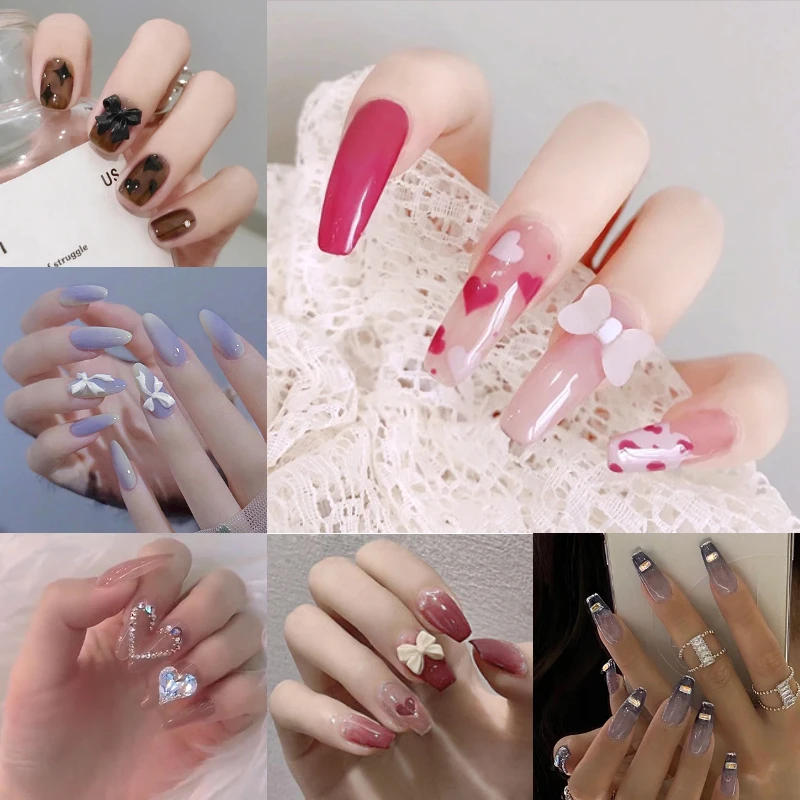 Bowknot Decoration Detachable Acrylic Glue Fake Nails Love Heart Decals Full Cover Press On Nail Art Tips With Manicure Tools
Bowknot Decoration Detachable Acrylic Glue Fake Nails Love Heart Decals Full Cover Press On Nail Art Tips With Manicure Tools