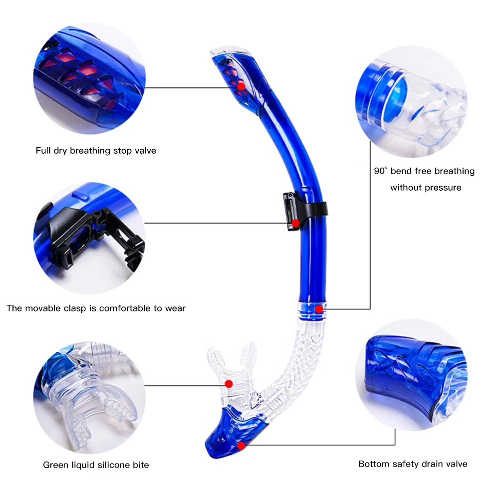 Swimming Glasses Set with Breathing Tube Underwater Scuba Silicone Diving Goggles Full Dry Snorkeling Mask for Men Women
Swimming Glasses Set with Breathing Tube Underwater Scuba Silicone Diving Goggles Full Dry Snorkeling Mask for Men Women