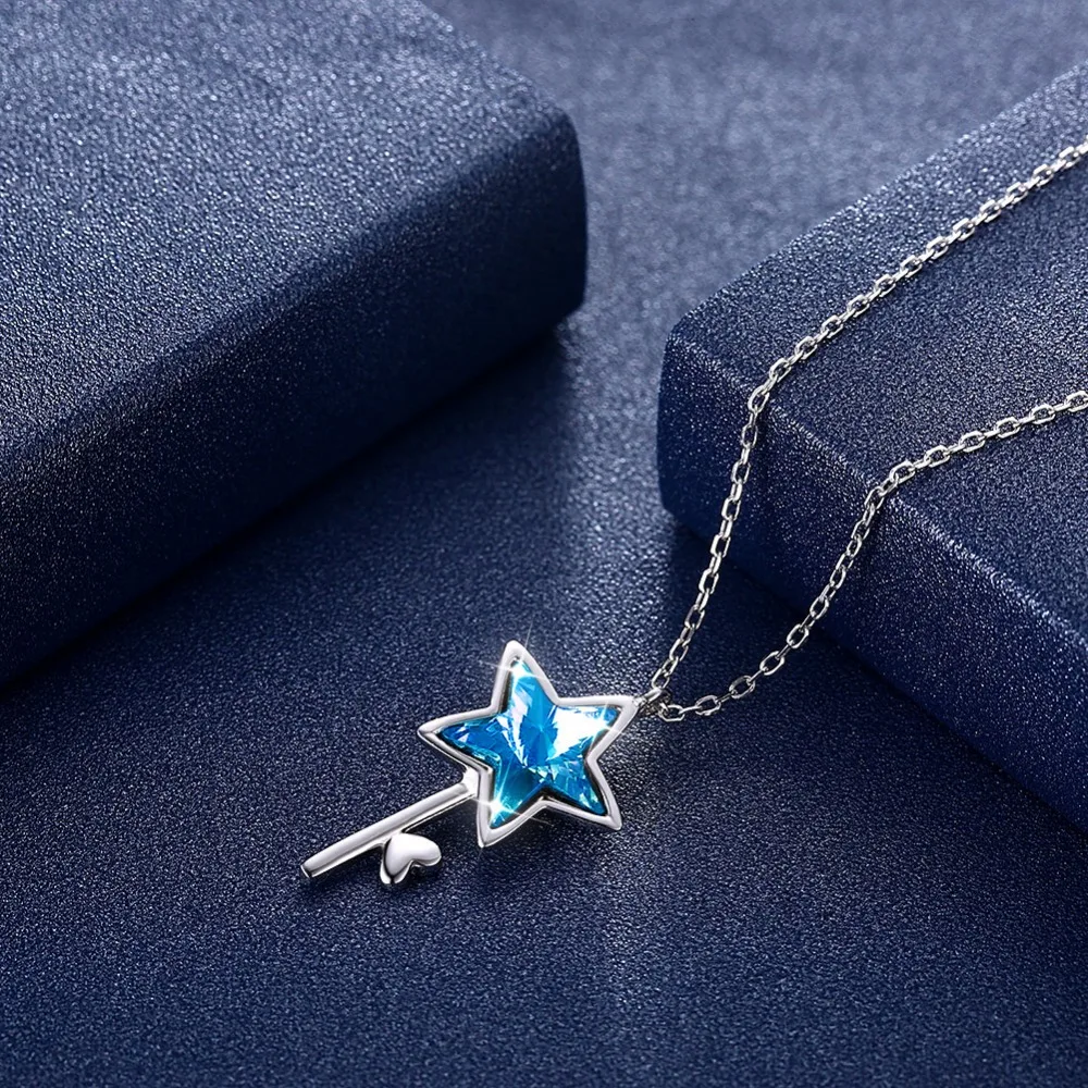 TN231 Cute 925 Sterling Silver Star Key Pendent Necklace for women Wedding Jewelry 
TN231 Cute 925 Sterling Silver Star Key Pendent Necklace for women Wedding Jewelry