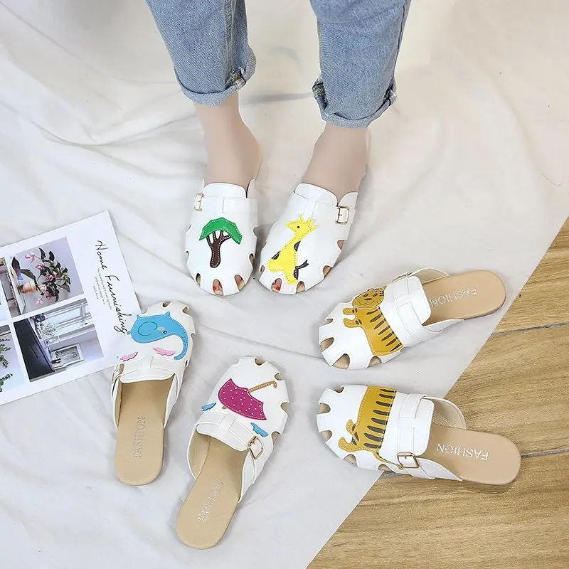 WOHDHE Cute Cartoon Animal Women Slides Fashion Pu Beach Slides Home Slippers Slip on Sandals Women Shoes Flip Flops
WOHDHE Cute Cartoon Animal Women Slides Fashion Pu Beach Slides Home Slippers Slip on Sandals Women Shoes Flip Flops