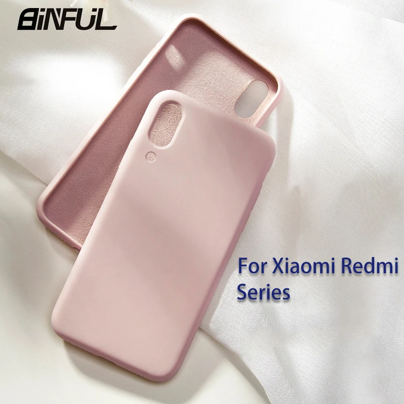 Чехол для Xiaomi Redmi Note 7 мягкий чехол из жидкого силикона Mi 9T CC9 8 8A Pro