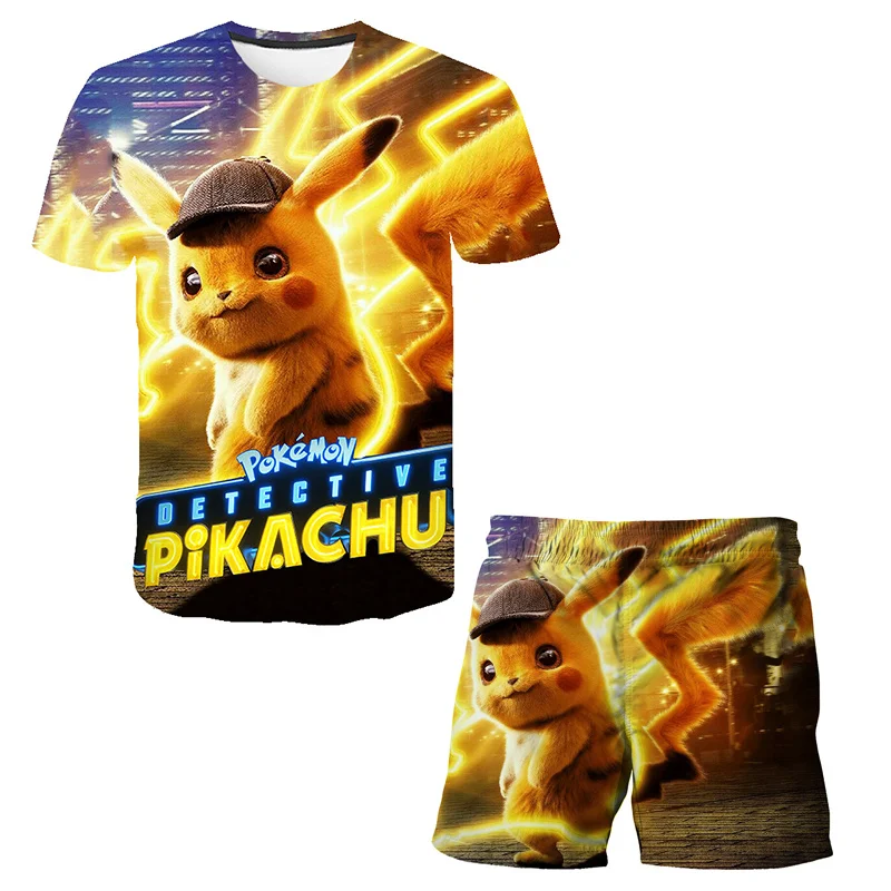 The latest Pokmon series Boys Clothing Children Summer Boys Clothes Cartoon Kids Boy Girl 3D Clothing Pokemon Set T-shit+Pants
The latest Pokmon series Boys Clothing Children Summer Boys Clothes Cartoon Kids Boy Girl 3D Clothing Pokemon Set T-shit+Pants