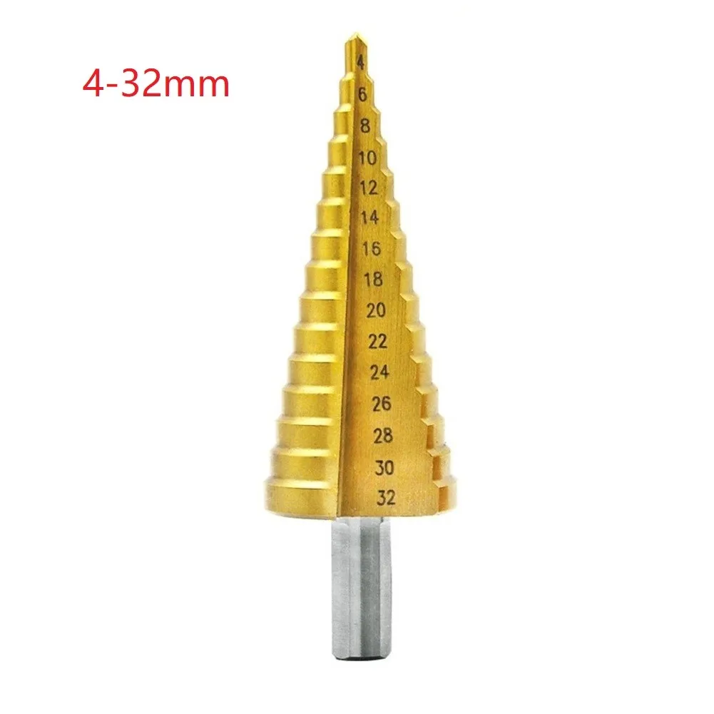Free Shipping Power Tools 4-12/20/32 Mm Steel Step Cone Titanium Coated Metal Drill Bit Hole Cutter Wood Hole Cutter Cone Drill
Free Shipping Power Tools 4-12/20/32 Mm Steel Step Cone Titanium Coated Metal Drill Bit Hole Cutter Wood Hole Cutter Cone Drill