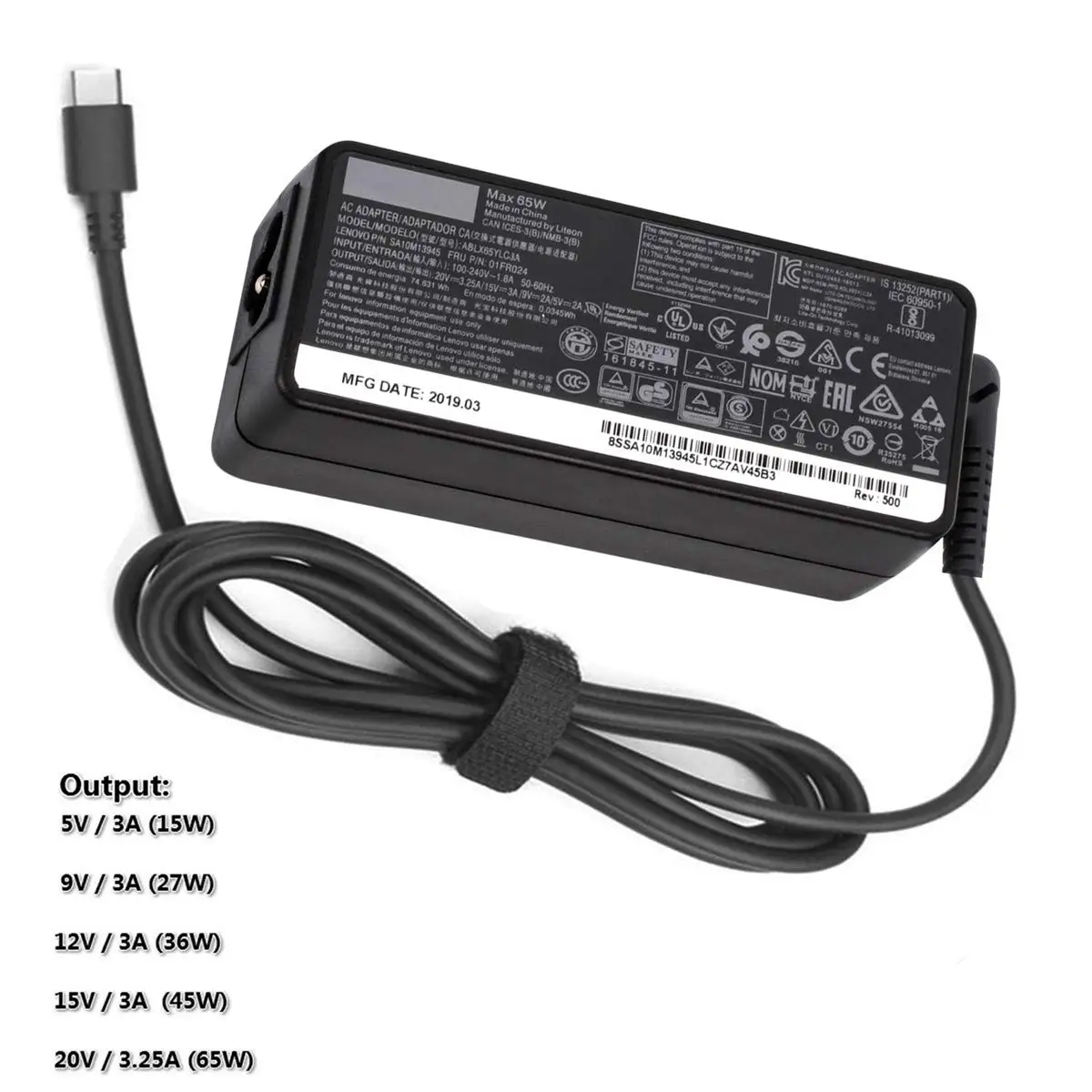 Huiyuan USB-C 65W AC Adapter fit for lenovo Yoga C930 S730 920 730 ThinkPad X1 Carbon 5th 6th ThinkPad T480 T480S P51
Huiyuan USB-C 65W AC Adapter fit for lenovo Yoga C930 S730 920 730 ThinkPad X1 Carbon 5th 6th ThinkPad T480 T480S P51