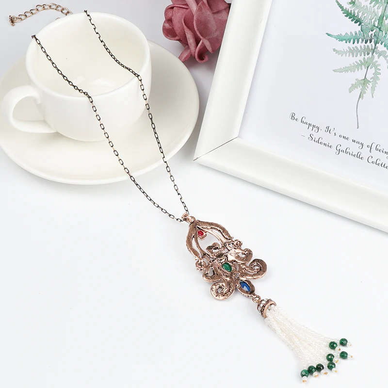 Kinel Retro Tassel Necklace For Women Antique Gold Crystal Flower Vintage Wedding Jewelry Indian Pendant Necklace 2019 New
Kinel Retro Tassel Necklace For Women Antique Gold Crystal Flower Vintage Wedding Jewelry Indian Pendant Necklace 2019 New