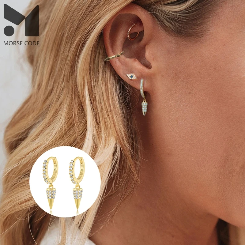 MC 925 Sterling Silver Hoop Earrings with Zircon Geometric Honey Bee Lighting Snake Sun Pendants 2020 Trend Hot Sale Ear Rings
MC 925 Sterling Silver Hoop Earrings with Zircon Geometric Honey Bee Lighting Snake Sun Pendants 2020 Trend Hot Sale Ear Rings