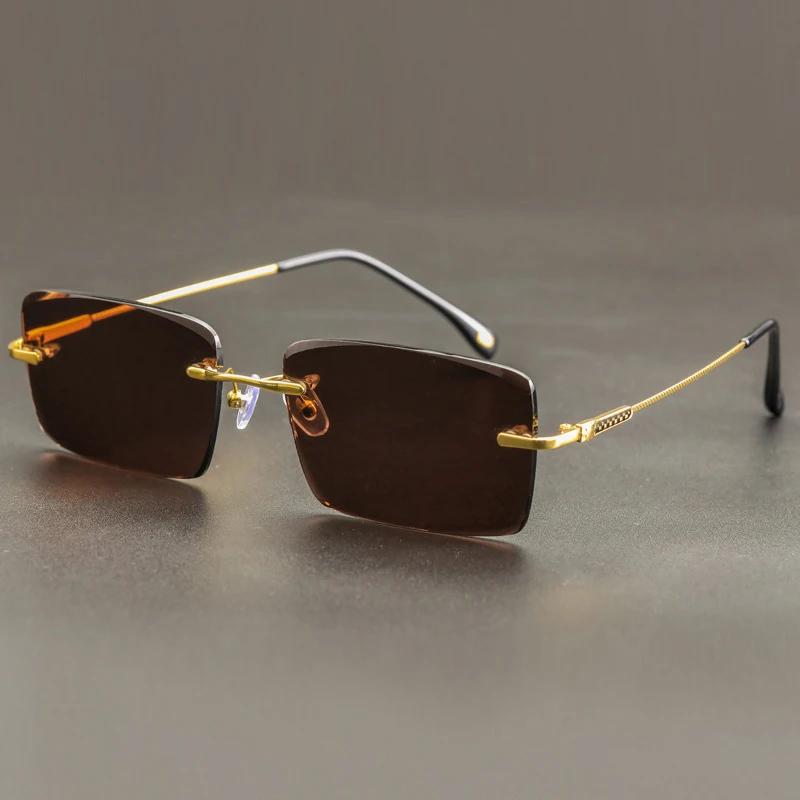 Men Rimless Glass Sunglasses Fashion Luxury Natural Crystal Stone Sun Glasses Tea Lens Retro Goggles UV400 Oculos Top Quality
Men Rimless Glass Sunglasses Fashion Luxury Natural Crystal Stone Sun Glasses Tea Lens Retro Goggles UV400 Oculos Top Quality