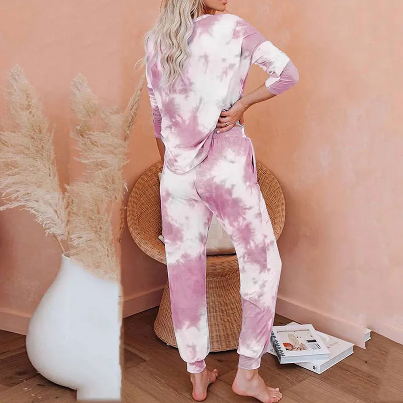 2020 Autumn Lounge Set Women Winter 2 Piece Tie Dye Set Ladies Tie Dye Lounge Wear Two Piece Set Women Outfits Loungewear 
2020 Autumn Lounge Set Women Winter 2 Piece Tie Dye Set Ladies Tie Dye Lounge Wear Two Piece Set Women Outfits Loungewear