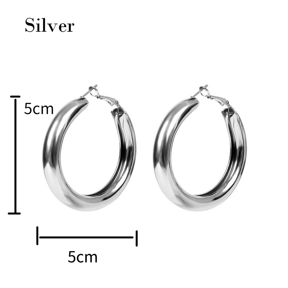 Punk Rock Hoop Earrings Minimalist Thick Tube Big Round Circle Gold Hoop Earrings Party Wedding Jewelry Gift for Women Brincos
Punk Rock Hoop Earrings Minimalist Thick Tube Big Round Circle Gold Hoop Earrings Party Wedding Jewelry Gift for Women Brincos