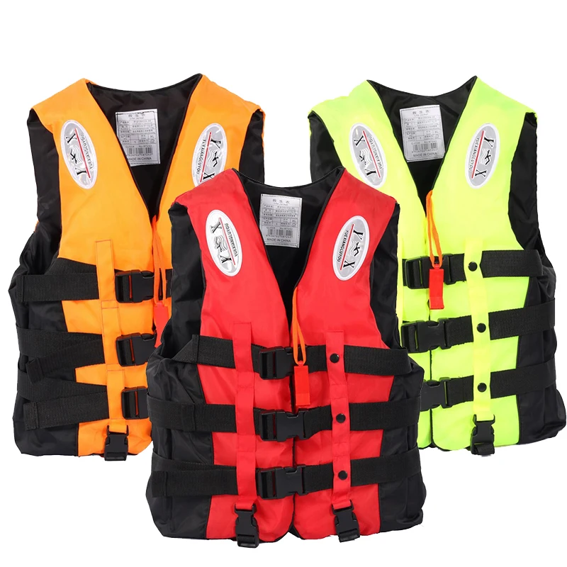 

S -XXXL Universal Swimming Boating Surfing Driving Life Vest Survival Suit Polyester Life Jacket for Adult Children with Whistle
