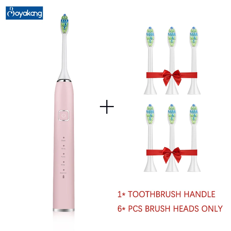Boyakang Electr Toothbrush Ultrasonic Vibration Intelligent Reminder IPX7 Waterproof Dupont Bristles Induction Charging
Boyakang Electr Toothbrush Ultrasonic Vibration Intelligent Reminder IPX7 Waterproof Dupont Bristles Induction Charging