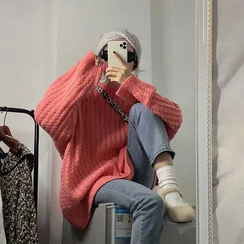 2021 Autumn Winter Solid Color Round Nect Thick Soft Sweater Pullovers Women Long Sleeve Female Casual Loose Sweater Jumper Y107
2021 Autumn Winter Solid Color Round Nect Thick Soft Sweater Pullovers Women Long Sleeve Female Casual Loose Sweater Jumper Y107