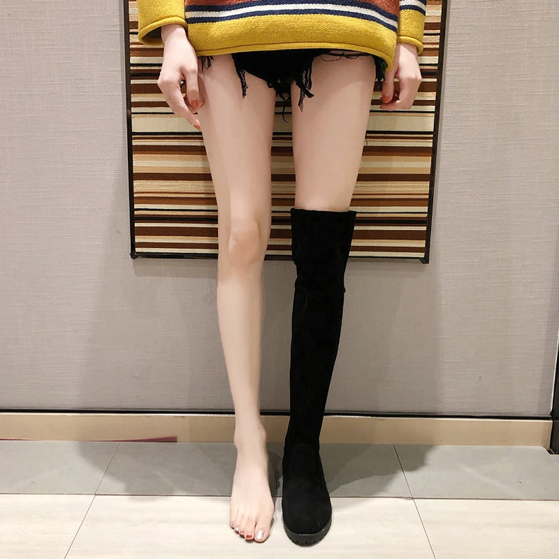 Knee High Boots Women In Shoes Black Lace Up Thigh High Style Stretch Fabric New Autumn Winter Ladies Women Black Slim Warm Shoe
Knee High Boots Women In Shoes Black Lace Up Thigh High Style Stretch Fabric New Autumn Winter Ladies Women Black Slim Warm Shoe