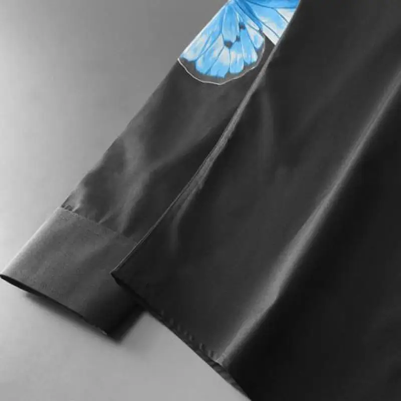 Cotton Male Shrits High Quality Long Sleeve Flower Butterfly Printed Casual Mens Dress Shirts Slim Fit Party Man Shirts
Cotton Male Shrits High Quality Long Sleeve Flower Butterfly Printed Casual Mens Dress Shirts Slim Fit Party Man Shirts