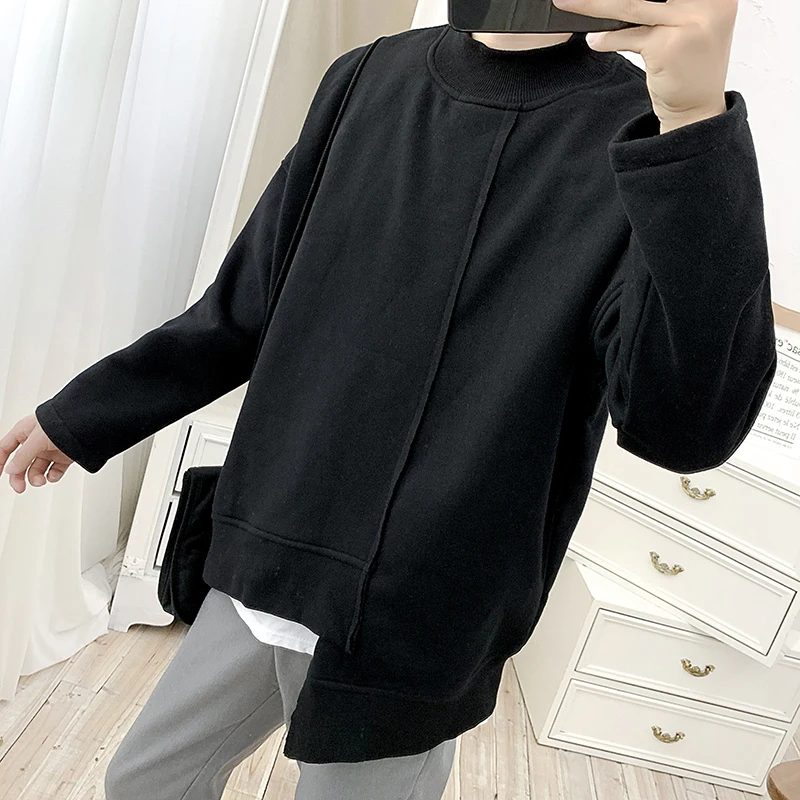 M-XXL!2020chun autumn new style dark mountain style asymmetric personality design men's loose small high collar pullover sweater
M-XXL!2020chun autumn new style dark mountain style asymmetric personality design men's loose small high collar pullover sweater
