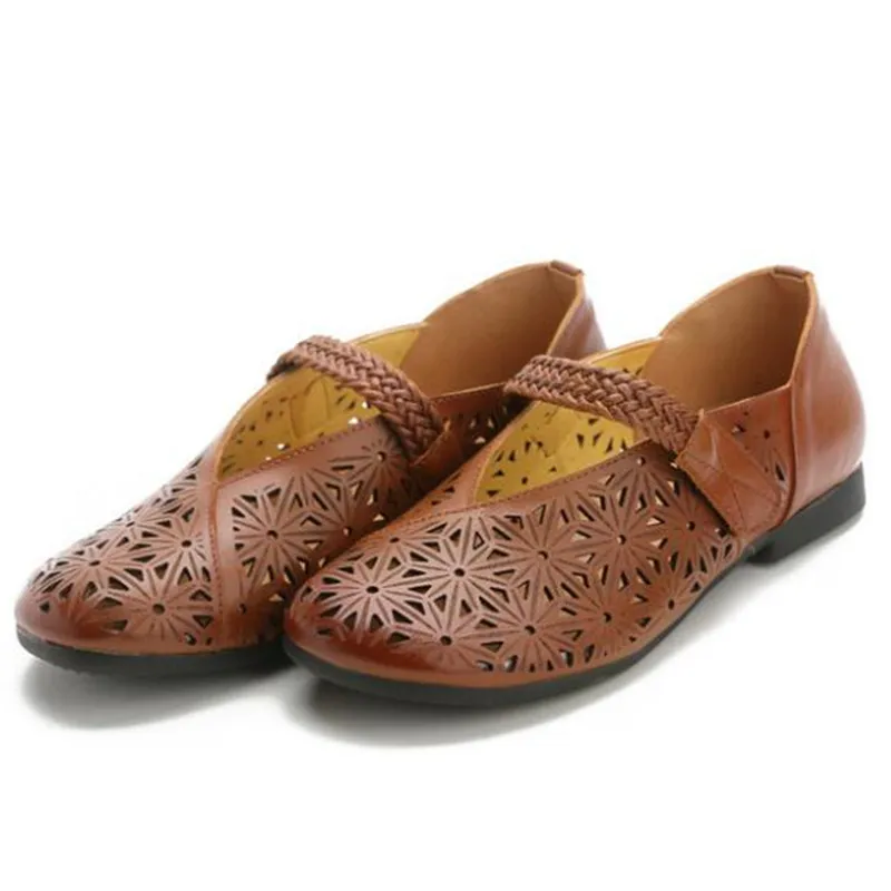 2022 Summer New Casual Soft Bottom Women Sandals Comfort Breathable Genuine Leather Sandals Fashion Elegant Hollow Flat Sandals
2022 Summer New Casual Soft Bottom Women Sandals Comfort Breathable Genuine Leather Sandals Fashion Elegant Hollow Flat Sandals