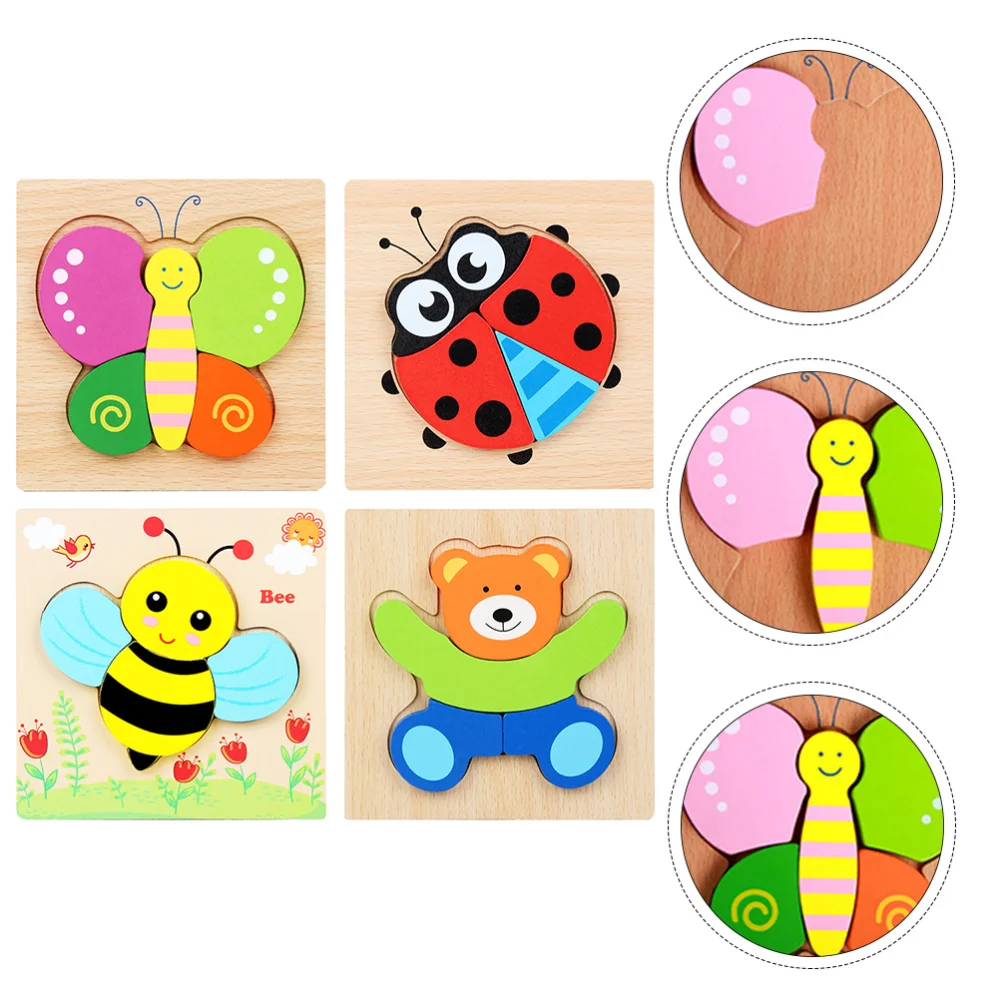 4Pcs Three-dimensional Puzzle Wooden Cartoon Puzzle Educational for Toddler
4Pcs Three-dimensional Puzzle Wooden Cartoon Puzzle Educational for Toddler