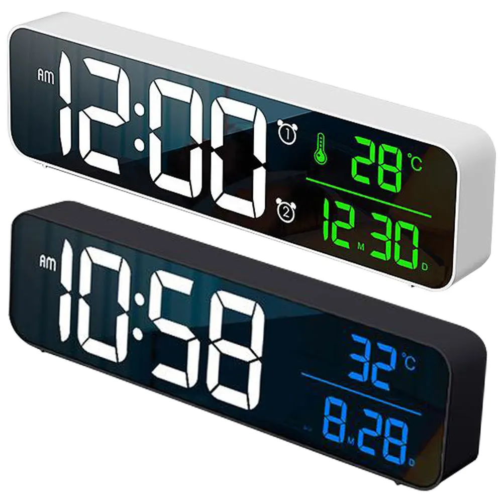 Music LED Digital Alarm Clock Temperature Date Display Desktop Mirror Clocks Home Table Decoration Electronic Clock 2000 MAh
Music LED Digital Alarm Clock Temperature Date Display Desktop Mirror Clocks Home Table Decoration Electronic Clock 2000 MAh
