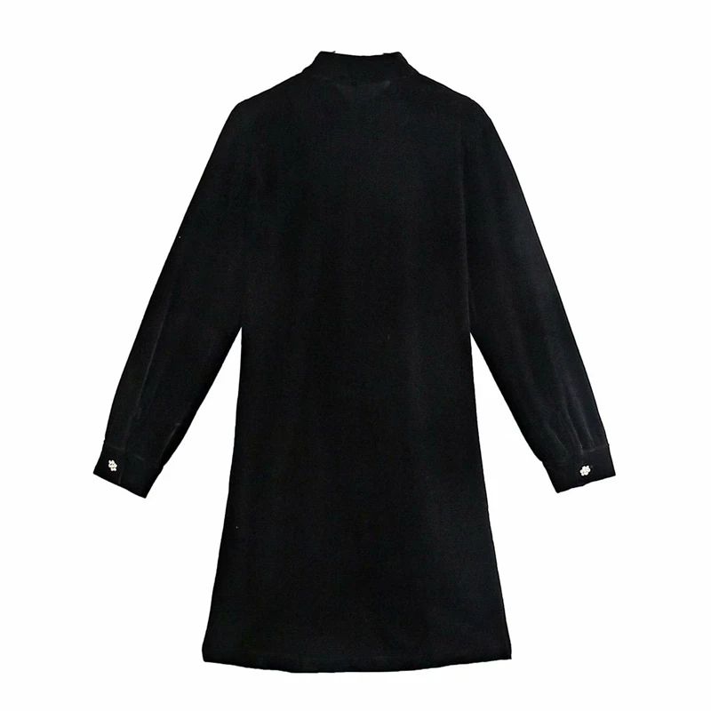 Sukibandra 2021 Spring Long Sleeve Elegant Black Velvet Women Short Dress Vintage Office Party Woman Button Mini A Line Dresses
Sukibandra 2021 Spring Long Sleeve Elegant Black Velvet Women Short Dress Vintage Office Party Woman Button Mini A Line Dresses