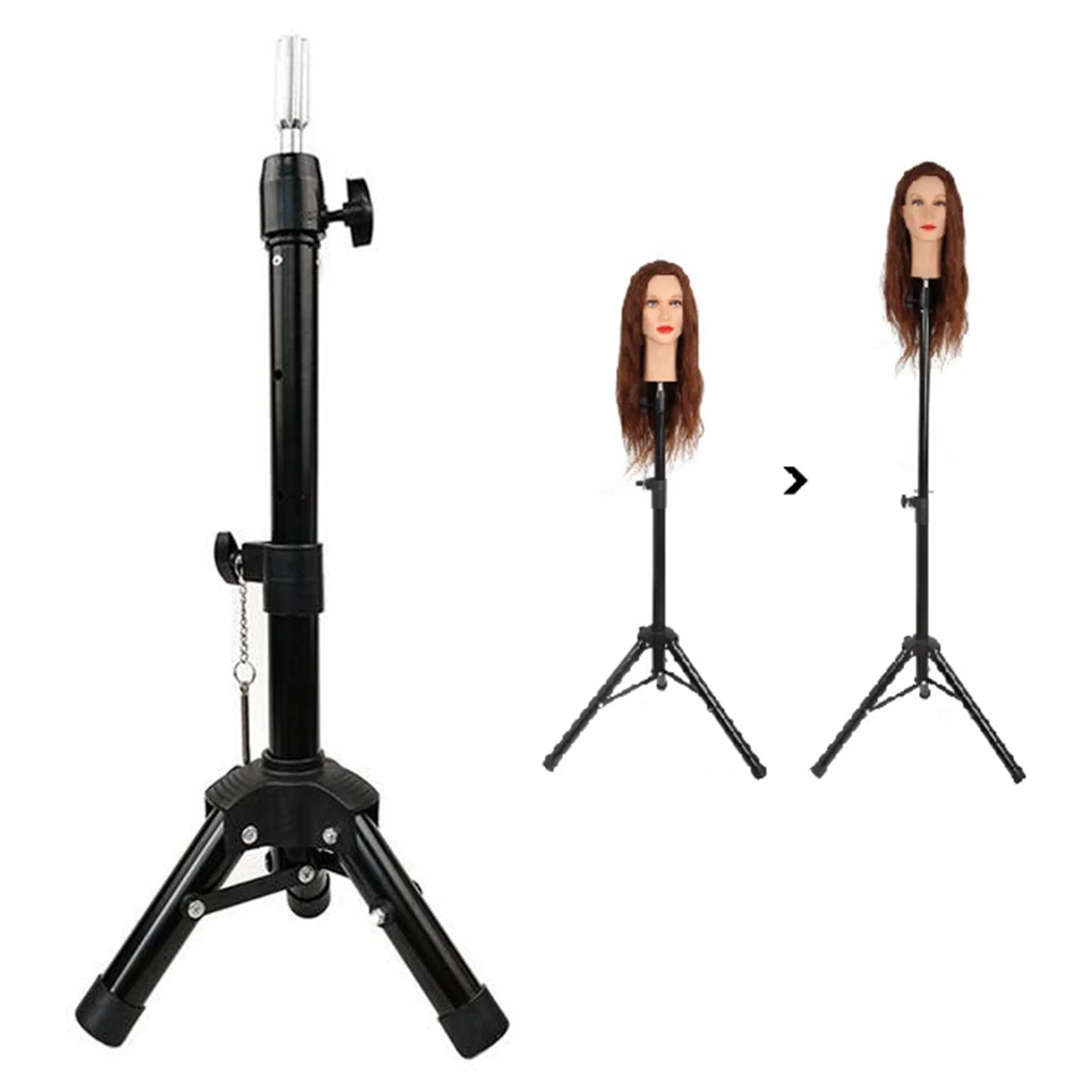 

Wig Stand Tripod Metal Adjustable Stand Holder for Hairdressing Head Mannequin Manikin Head Tripod Mannequin Head wig stand
