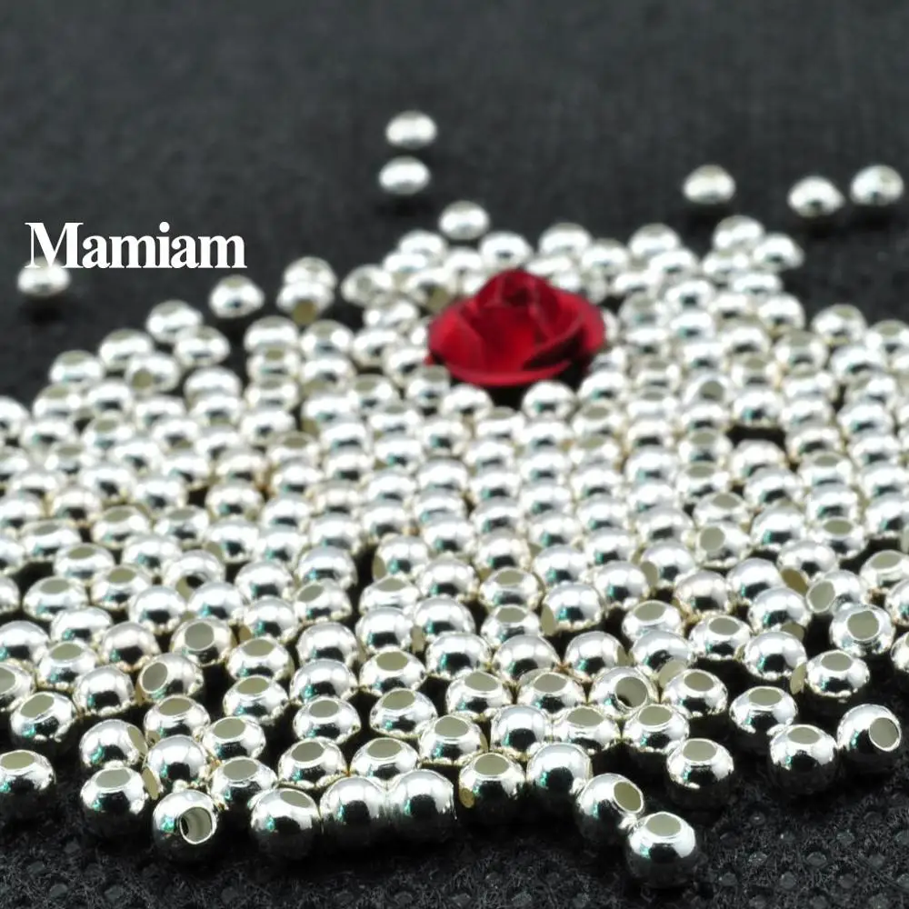 Mamiam 100% S925 Sterling Silver Smooth Loose Round Beads Diy Bracelet Necklace Jewelry Making Charm Accessories Design
Mamiam 100% S925 Sterling Silver Smooth Loose Round Beads Diy Bracelet Necklace Jewelry Making Charm Accessories Design