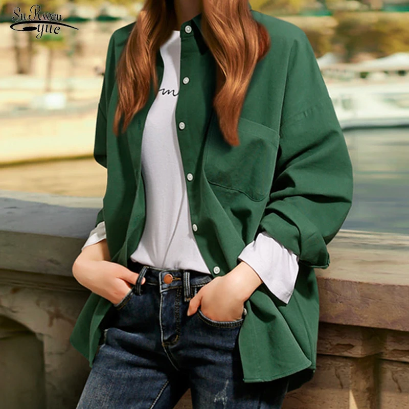 Casual Office Lady Loose Shirt New Autumn and Spring Fashion Shirt Women Solid Turn-down Collar Women's Long Sleeve Tops 18336
Casual Office Lady Loose Shirt New Autumn and Spring Fashion Shirt Women Solid Turn-down Collar Women's Long Sleeve Tops 18336