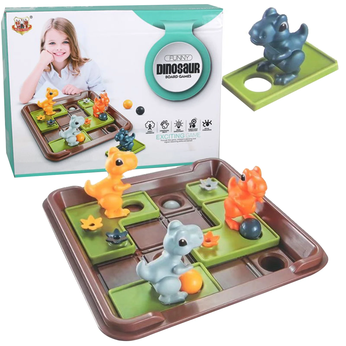 pudcoco Dinosaur Chess Board Moving Toy Interactive Competition Logic Reasoning Training Fun Board Game Toy
pudcoco Dinosaur Chess Board Moving Toy Interactive Competition Logic Reasoning Training Fun Board Game Toy