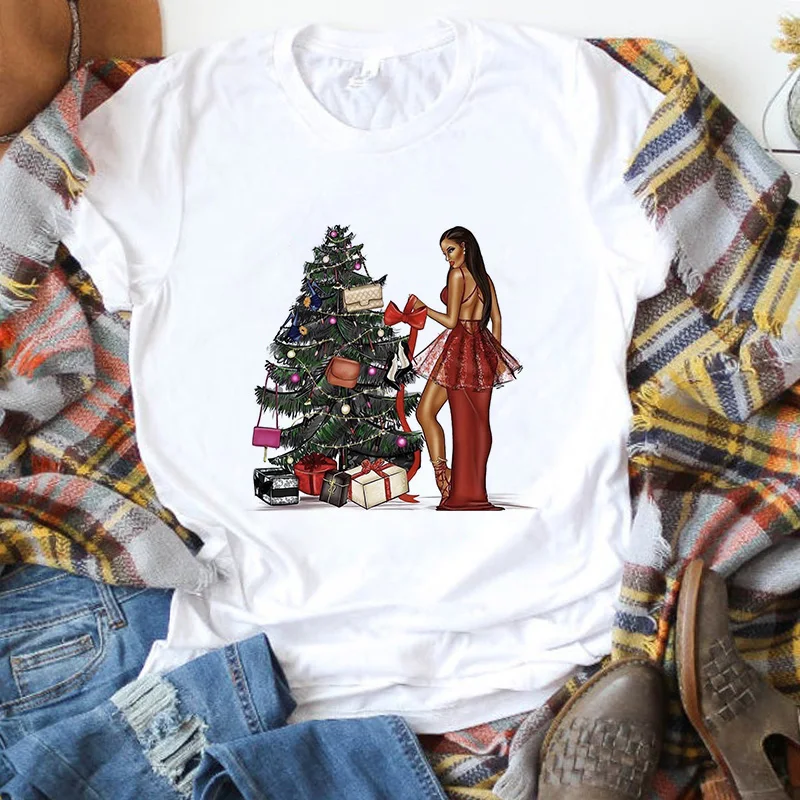 Female White Tops Tee New Suitable All Seasons Cute Christmas Girl Print T Shirt Women Fashion Lady Harajuku Loose Short Sleeve
Female White Tops Tee New Suitable All Seasons Cute Christmas Girl Print T Shirt Women Fashion Lady Harajuku Loose Short Sleeve