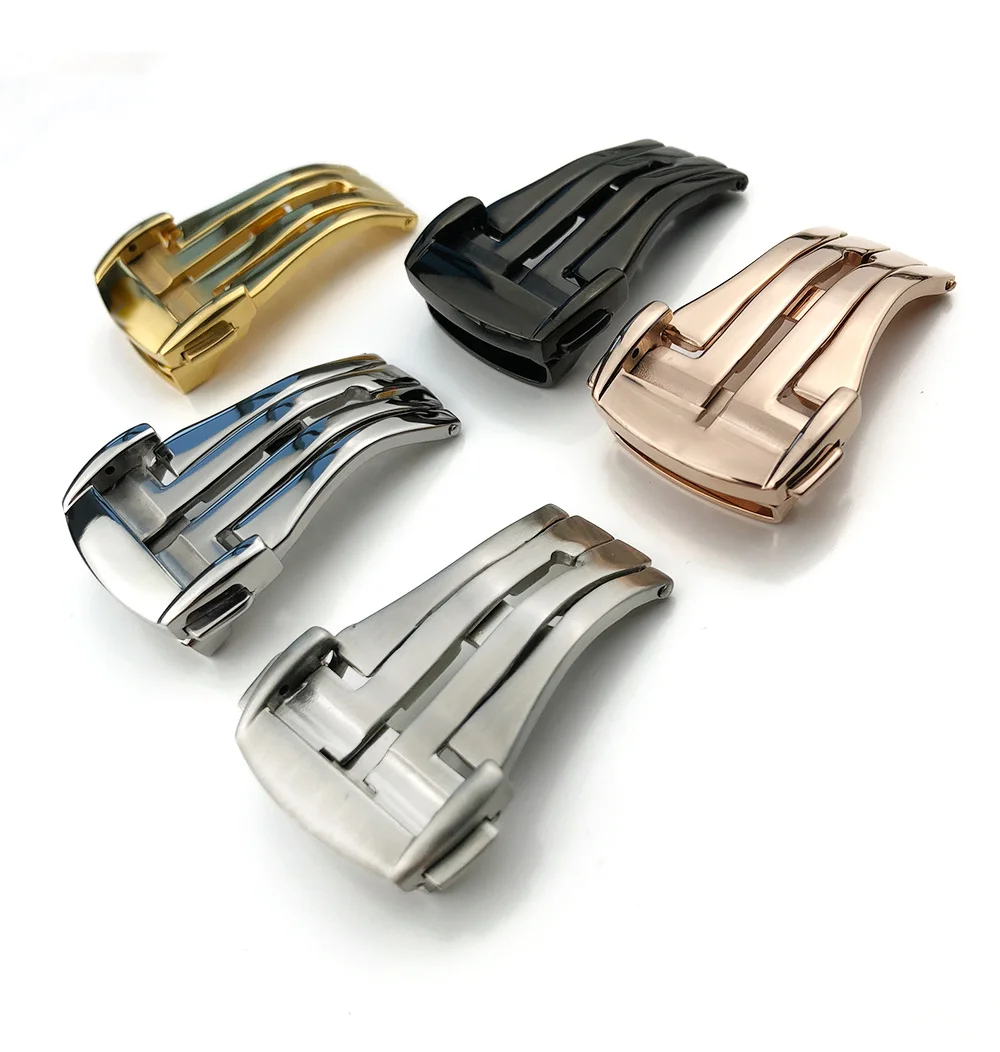 Stainl steel watch straps le for round watch Strap butterfly closure Use on leather Rubber bracelet 14mm 16mm 18mm 20mm Bla
Stainl steel watch straps le for round watch Strap butterfly closure Use on leather Rubber bracelet 14mm 16mm 18mm 20mm Bla