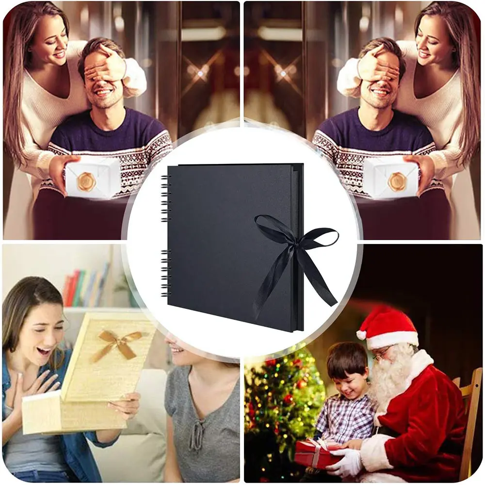 DIY Manual Photos Album Ribbon Bowtie Design Fashion Child Craft Scrapbook Family Photo Baby Memory Souvenir Book Christmas Gift 
DIY Manual Photos Album Ribbon Bowtie Design Fashion Child Craft Scrapbook Family Photo Baby Memory Souvenir Book Christmas Gift