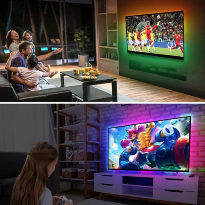 DIY TV PC Dream Screen USB LED Strip HDTV Computer Monitor Backlight Addressable LED Strip Full Set M56
DIY TV PC Dream Screen USB LED Strip HDTV Computer Monitor Backlight Addressable LED Strip Full Set M56