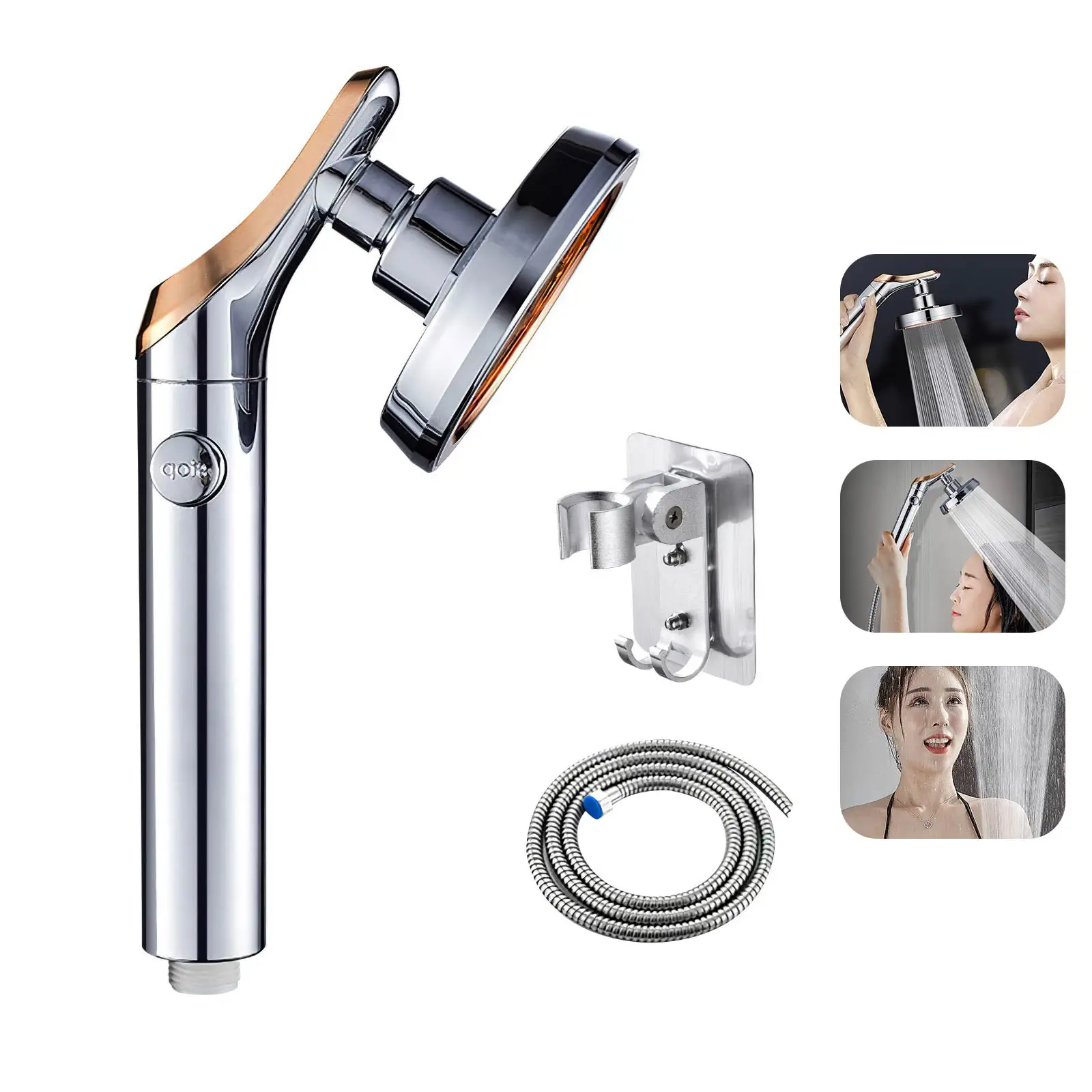High Pressure Shower Handheld Shower Sprayer Spraying Head Freely Rotatable Adjustable Round Sprayerl Top With Hose And Bracket
High Pressure Shower Handheld Shower Sprayer Spraying Head Freely Rotatable Adjustable Round Sprayerl Top With Hose And Bracket