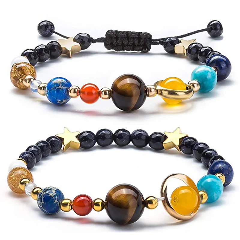 Universe Milky Way Solar System Planetary Bracelet Guardian Starry Sky Agate Stone Beaded Men's and Women's Jewelry
Universe Milky Way Solar System Planetary Bracelet Guardian Starry Sky Agate Stone Beaded Men's and Women's Jewelry
