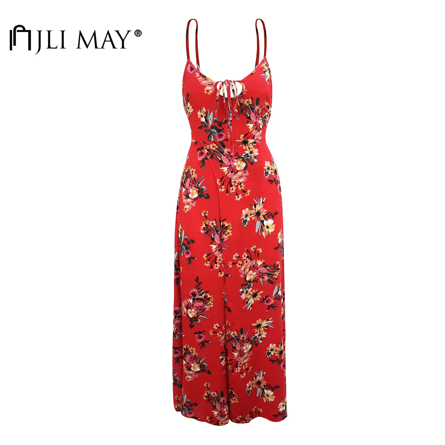 JLI MAY Women's Dresses Bohemian Sexy V-Neck Lace Up Spaghetti strap Backless Empire High Slit Summer Casual Dresses
JLI MAY Women's Dresses Bohemian Sexy V-Neck Lace Up Spaghetti strap Backless Empire High Slit Summer Casual Dresses