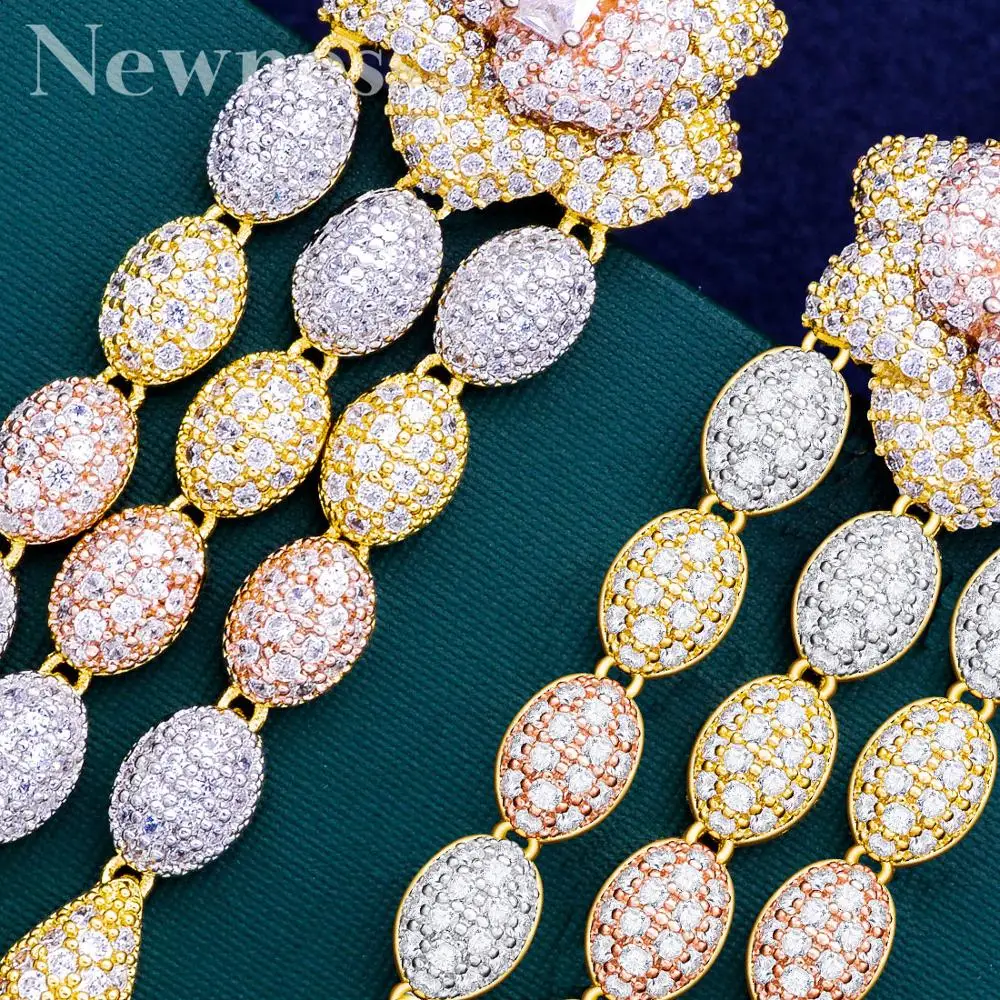 Newness Flower Floral Luxury Super Cubic Zirconia Women Wedding Engagement Party Earring Fashion Jewelry pendientes mujer moda
Newness Flower Floral Luxury Super Cubic Zirconia Women Wedding Engagement Party Earring Fashion Jewelry pendientes mujer moda