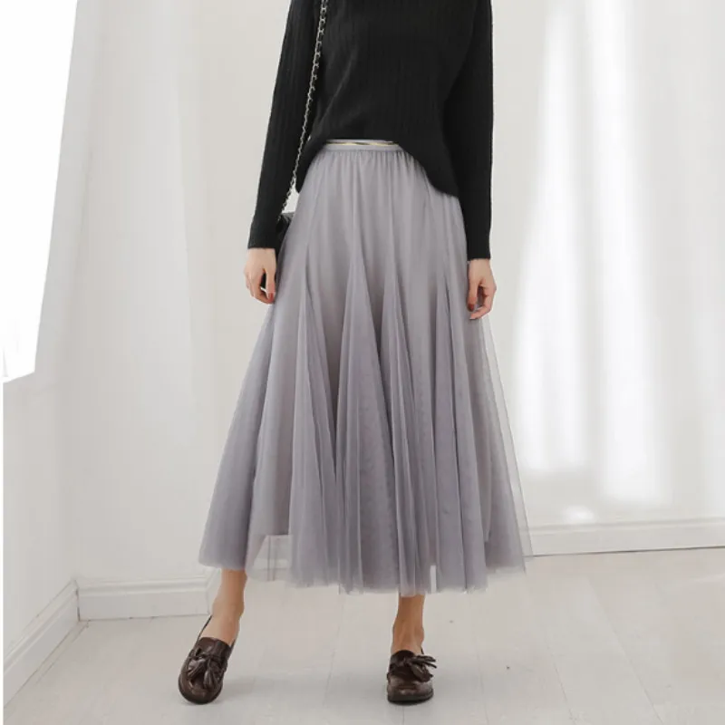 Women Elastic High Waist Tulle Dresses Vintage Mesh Pleated Skirt Christmas New Year Party Elgant Skirt Spring Autumn Pink Skirt
Women Elastic High Waist Tulle Dresses Vintage Mesh Pleated Skirt Christmas New Year Party Elgant Skirt Spring Autumn Pink Skirt