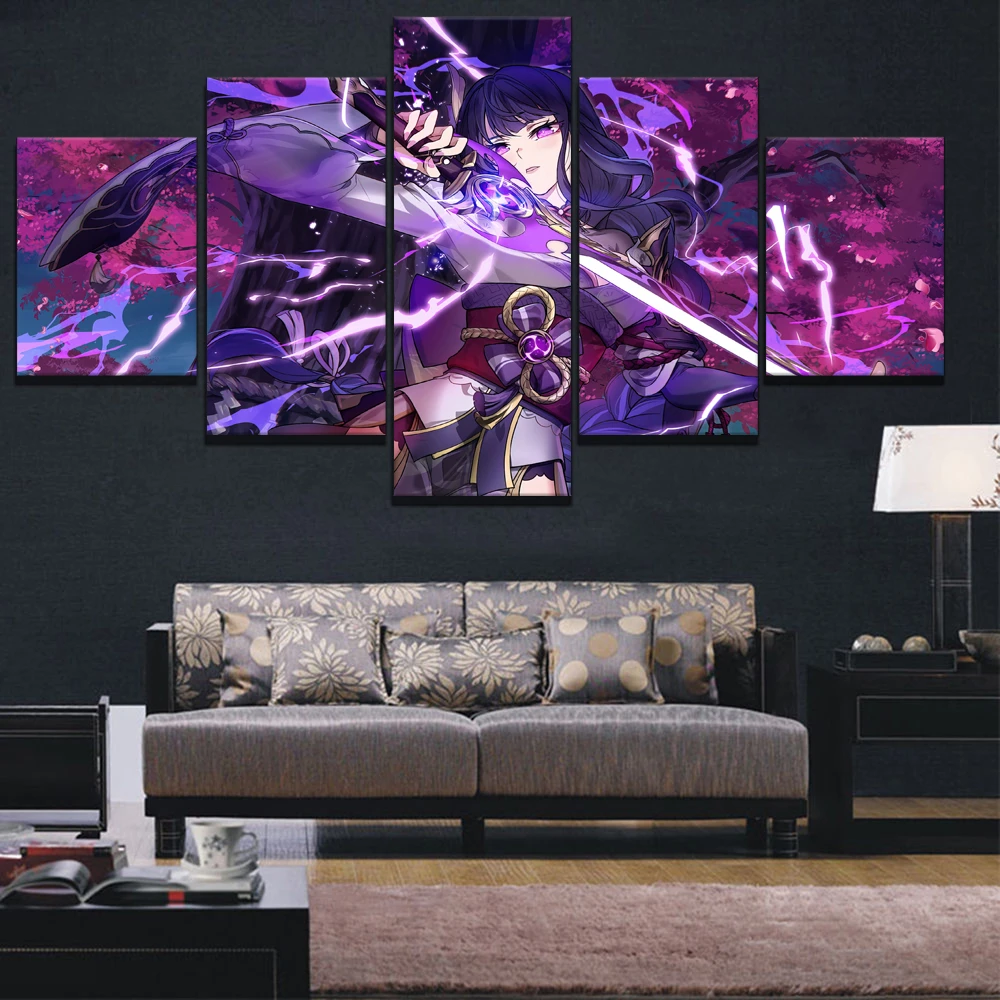 5 Pieces Genshin Impact Game Beelzebul Lightning God Posters HD Home Decor Study Bedroom Wall Painting
5 Pieces Genshin Impact Game Beelzebul Lightning God Posters HD Home Decor Study Bedroom Wall Painting